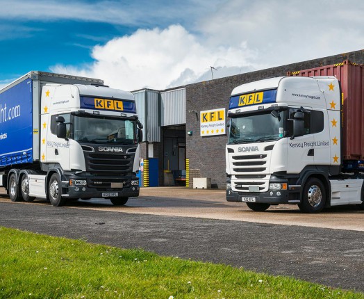 Lorries at a Suffolk depot